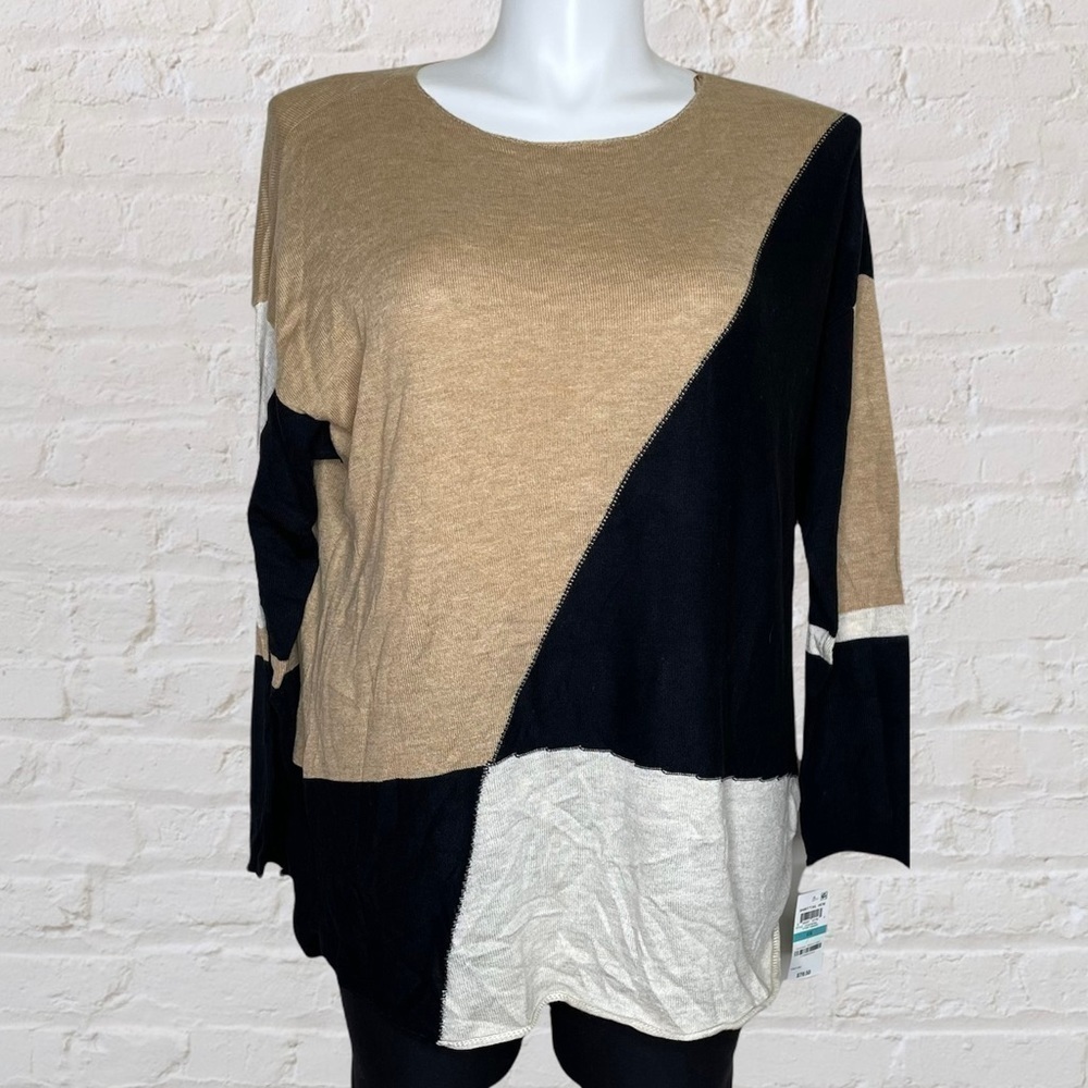 INC light weight color block sweater, NWT, 0X NWT - image 2